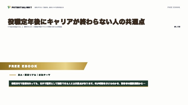 役職定年後にキャリアが終わらない人の共通点 eBook表紙