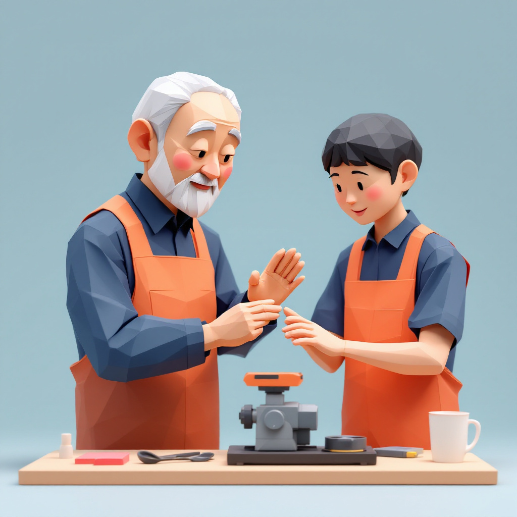 技術承継顧問のキャラクターイラスト